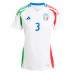 Camisa de Futebol Itália Federico Dimarco #3 Equipamento Secundário Mulheres Europeu 2024 Manga Curta